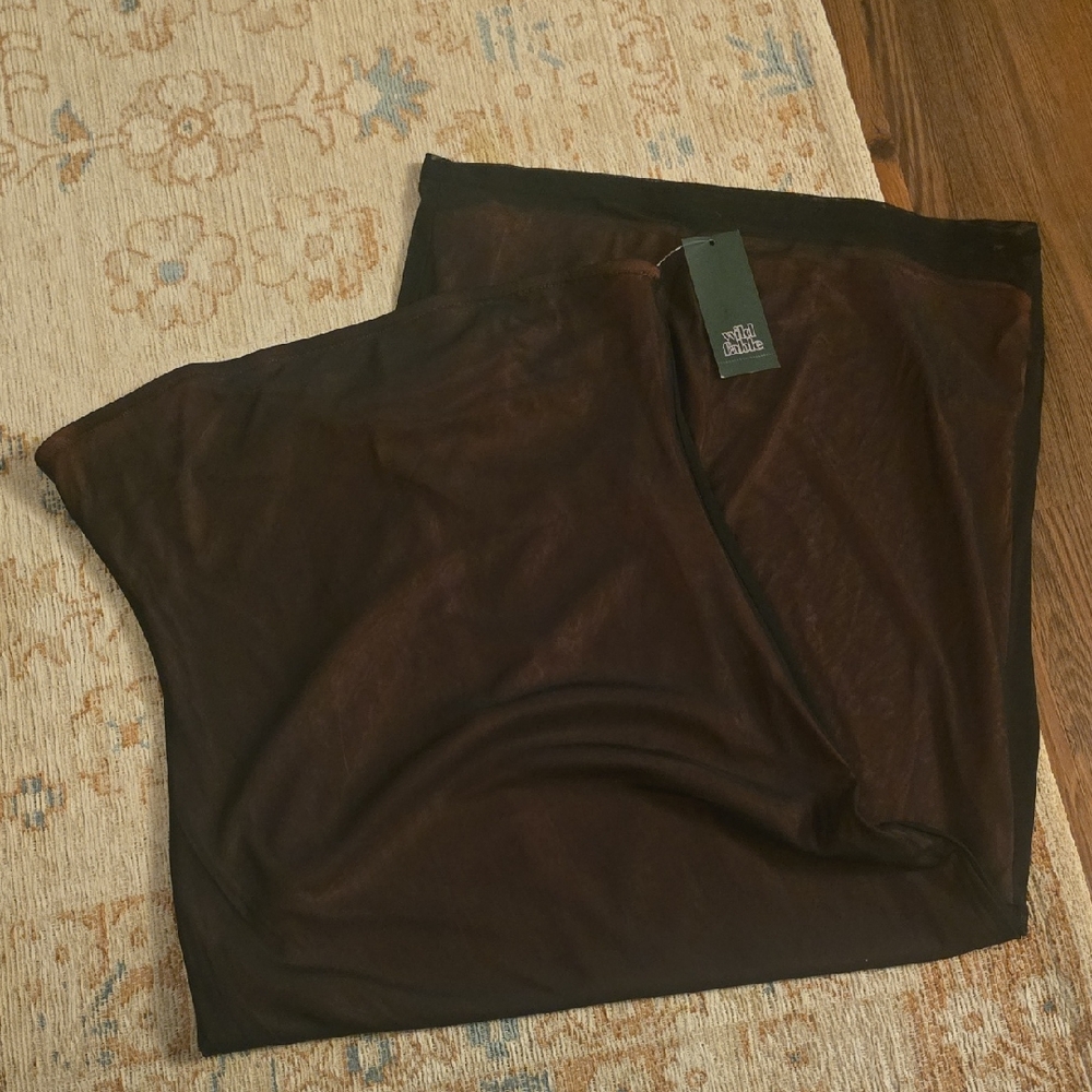 Sheer Strapless Black Dress